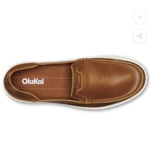 OluKai Men's Tan Leather Loafers